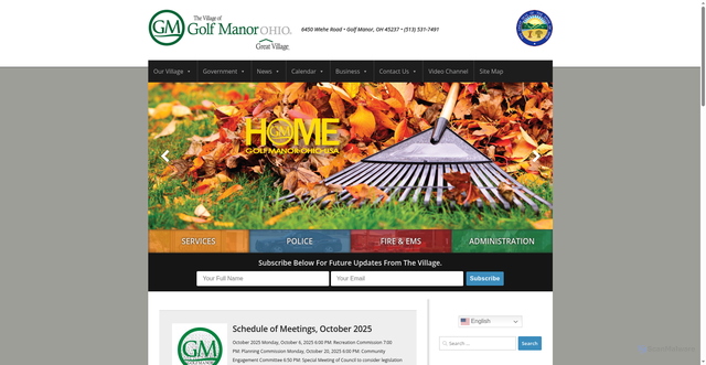 Security scan screenshot of https://www.golfmanoroh.gov/