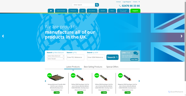 Security scan screenshot of https://pcl-direct.com