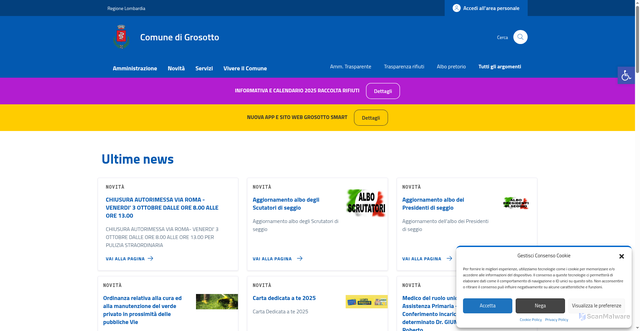 Security scan screenshot of https://comune.grosotto.so.it/