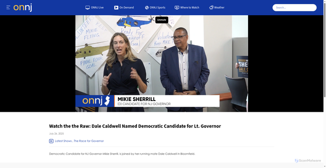 Security scan screenshot of https://www.onnj.com/videos/watch-the-full-announcementdale-caldwell-named-democratic-candidate-for-lt-governor/