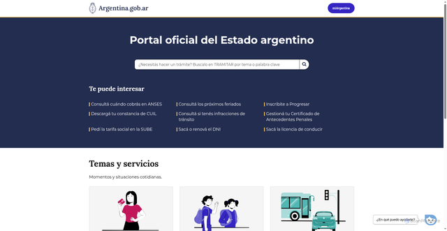 Security scan screenshot of https://argentina.gob.ar