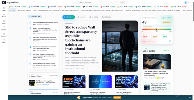 Security scan screenshot of https://cryptoslate.com