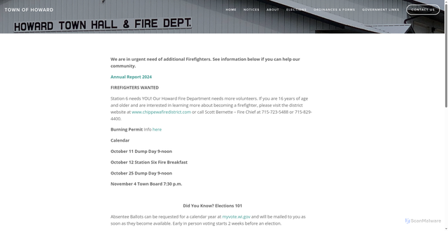 Security scan screenshot of https://howardchippewawi.gov/