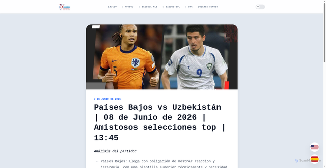 Security scan screenshot of https://alarmadefutbol.com/noticia/paises-bajos-vs-uzbekistan-08-de-junio-de-2026-amistosos-selecciones-top-1345