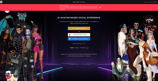 Security scan screenshot of https://www.imvu.com