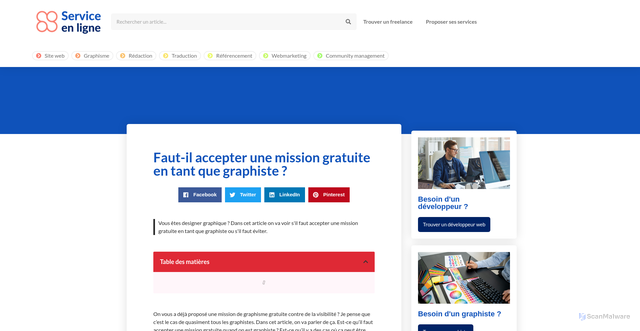 Security scan screenshot of https://service-en-ligne.com