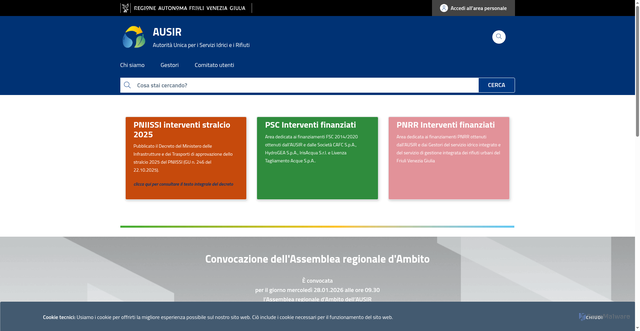 Security scan screenshot of https://www.ausir.fvg.it/