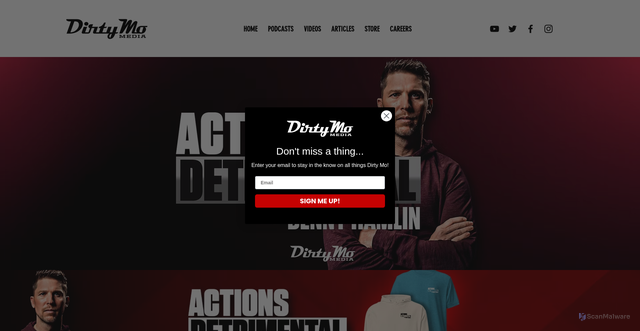 Security scan screenshot of https://www.dirtymomedia.com/actionsdetrimental