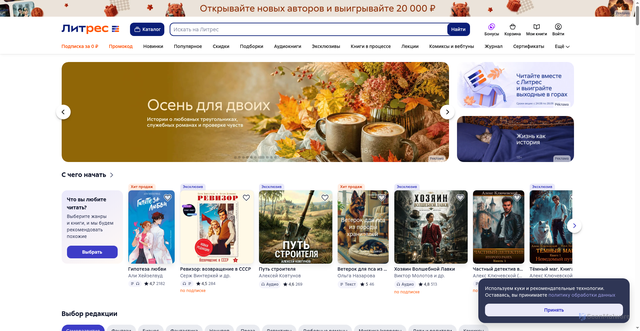 Security scan screenshot of https://cv5.litres.ru