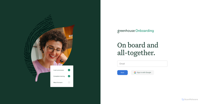 Security scan screenshot of https://onboarding.greenhouse.io