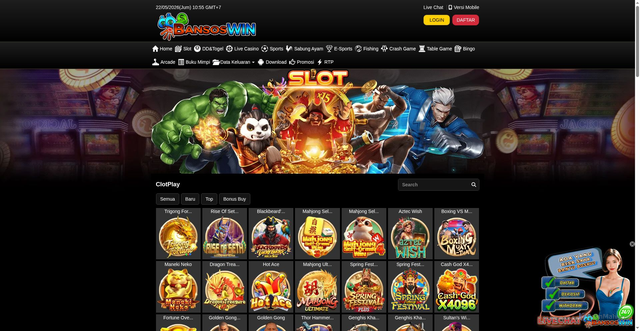 Security scan screenshot of https://tierbansoswin.com/desktop/game/slot/clotplay