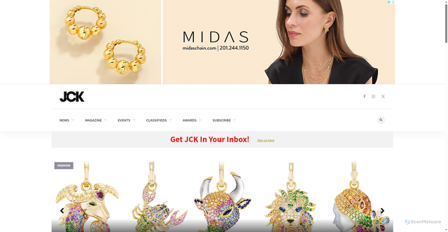 Security scan screenshot of https://www.jckonline.com