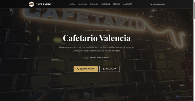 Security scan screenshot of https://cafetario-uqy5nbprpy.edgeone.app/