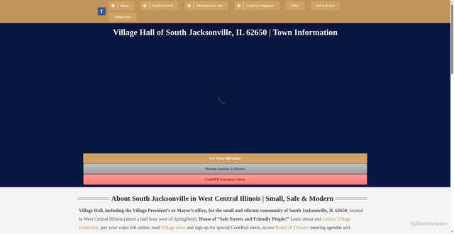 Security scan screenshot of https://southjacksonville-il.gov/