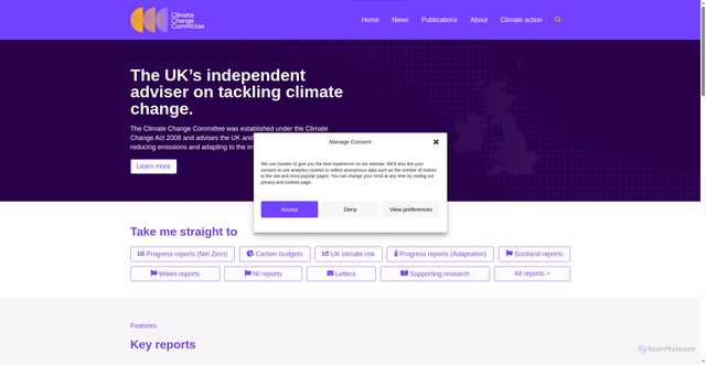 Security scan screenshot of https://www.theccc.org.uk/