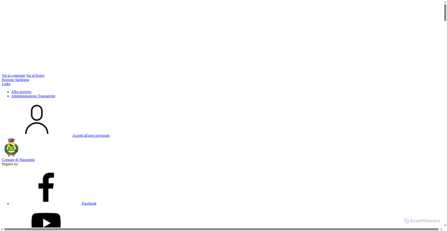 Security scan screenshot of https://www.comune.nuraminis.su.it/