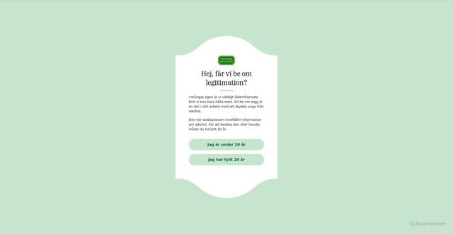 Security scan screenshot of https://systembolaget.se