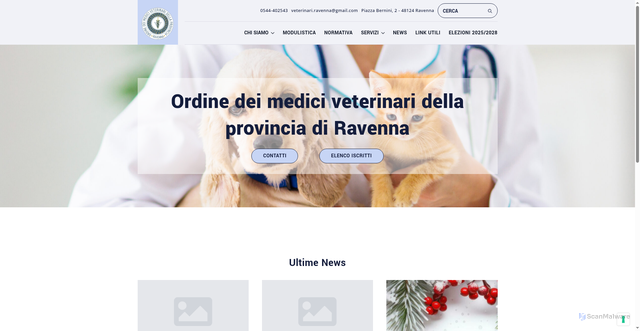 Security scan screenshot of https://www.ordineveterinariravenna.it