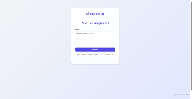 Security scan screenshot of http://clientes.clementeseguros.com/