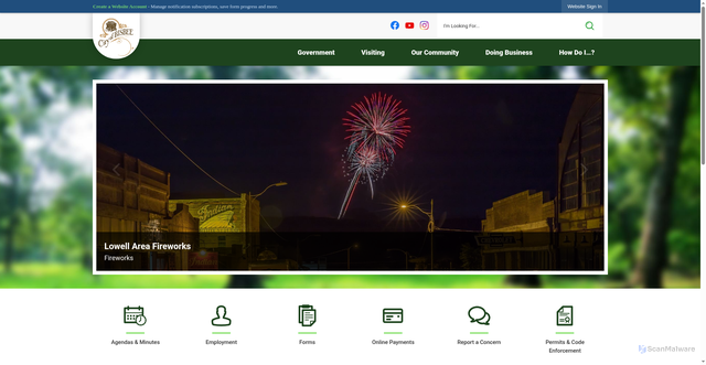 Security scan screenshot of https://bisbeeaz.gov/