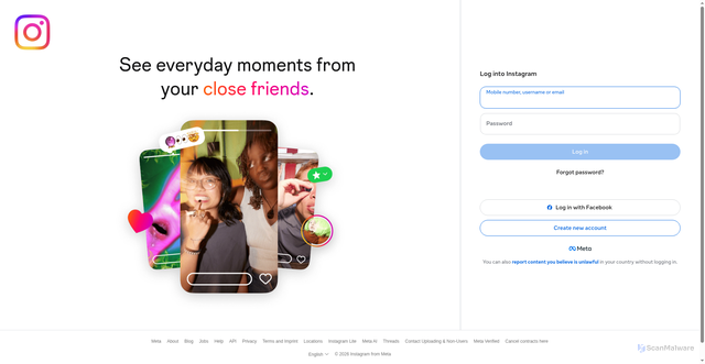 Security scan screenshot of https://www.instagram.com/accounts/login/?next=https%3A%2F%2Fwww.instagram.com%2Fpaypal%2F%3Fv%3D1%252C0.1%26utm_source%3Dunp%26utm_medium%3Demail%26utm_campaign%3DRT002546%26utm_unptid_8a4901-263b-11f1-ba1c-5bda106b26d6%26ppid%3DRT002546%26cnac%3DUS%26rsta%3Den_US%2528en-US%2529%26unptid_8a4901-263b-11f1-ba1c-5bda106b26d6%26calc%3D88a6c7b88b7f2%26unp_tpcid%3Donline-user-agreement-change-email%26page%3Dmain%253Aemail%253ART002546%26pgrp%3Dmain%253Aemail%26e%3Dre%26mchn%3Dem%26s%3Dci%26mail%3Dsys%26appVersion%3D1.394.0%26tenant_name%3DPayPal%26xt%3D145585%252C150948%252C175544%252C104038%26link_ref%3Dwww.instagram.com_paypal&is_from_rle