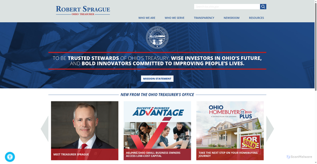 Security scan screenshot of https://tos.ohio.gov/