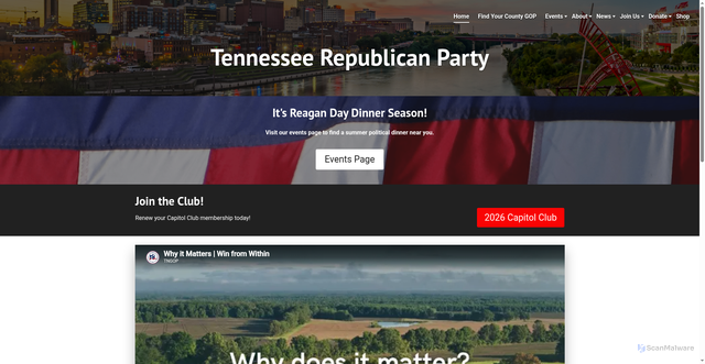 Security scan screenshot of https://tngop.org/