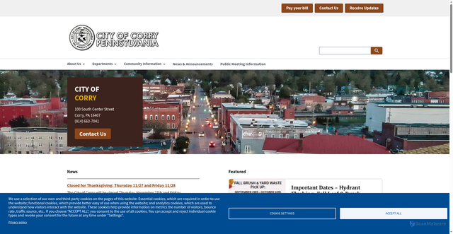 Security scan screenshot of https://www.corrypa.org/