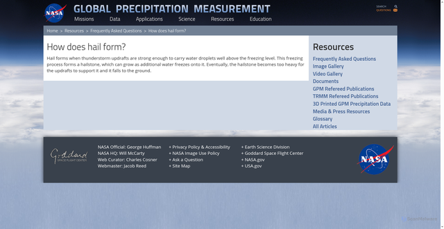 Security scan screenshot of https://gpm.nasa.gov/resources/faq/how-does-hail-form