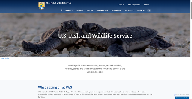 Security scan screenshot of https://www.fws.gov/