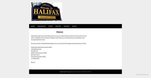 Security scan screenshot of https://halifaxboropdpa.gov/