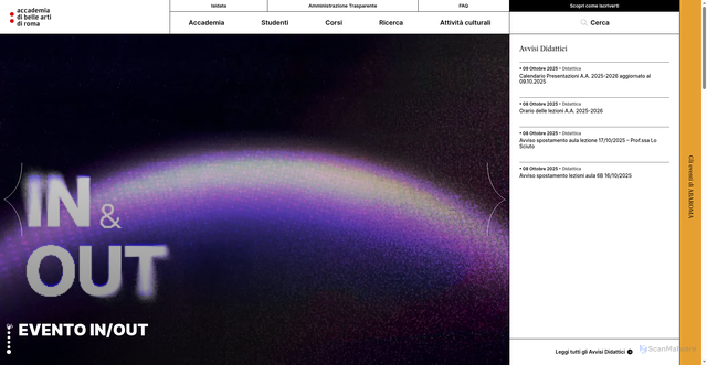 Security scan screenshot of https://abaroma.it/