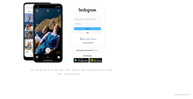 Security scan screenshot of http://instagarm.vercel.app/