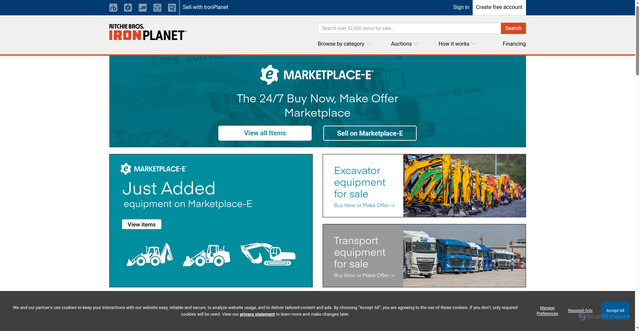 Security scan screenshot of https://www.ironplanet.com