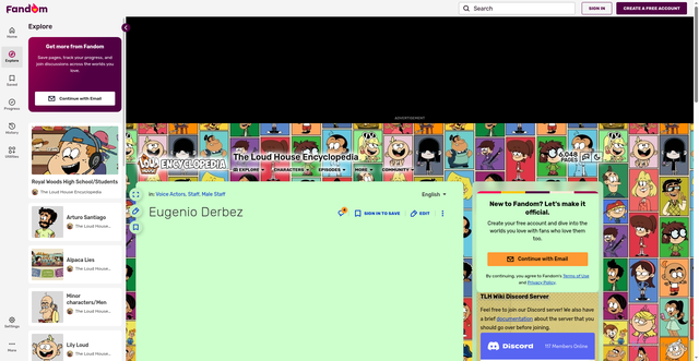 Security scan screenshot of https://theloudhouse.fandom.com/wiki/Eugenio_Derbez