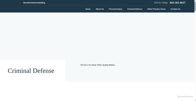 Security scan screenshot of https://www.inletlaw.com/criminal-defense/