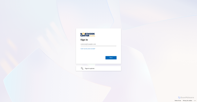Security scan screenshot of https://northsidecenterorg-my.sharepoint.com