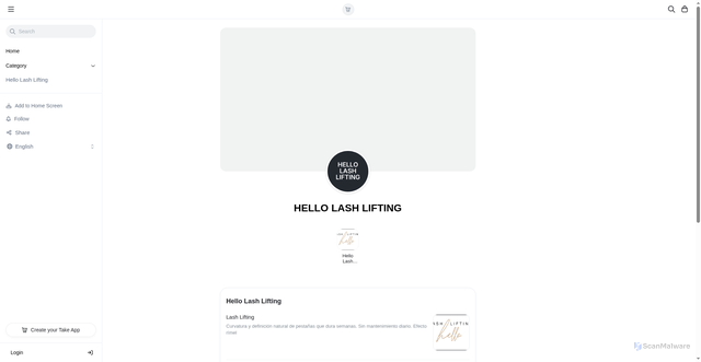 Security scan screenshot of http://hellolashlifting.com/