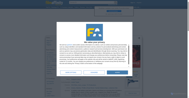 Security scan screenshot of https://www.filmaffinity.com/en/film551964.html
