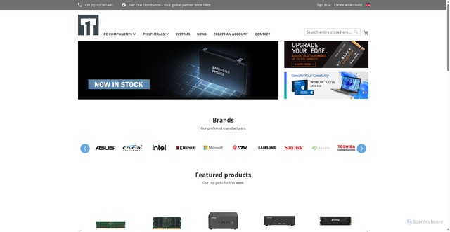 Security scan screenshot of https://t1distribution.nl
