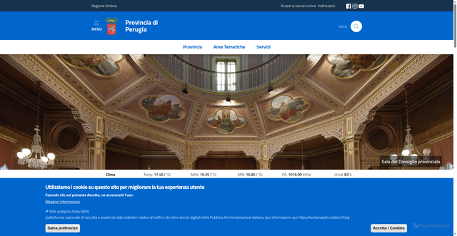 Security scan screenshot of https://www.provincia.perugia.it