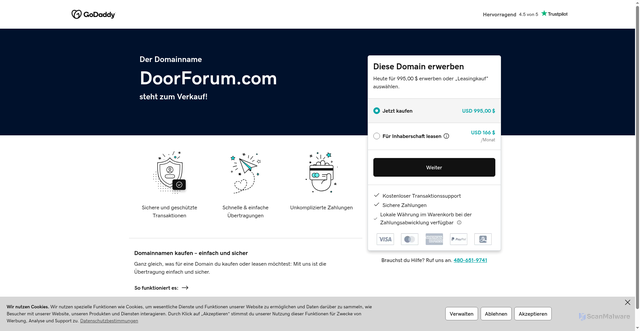 Security scan screenshot of https://doorforum.com