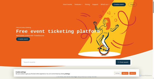 Security scan screenshot of https://www.ticketsource.co.uk