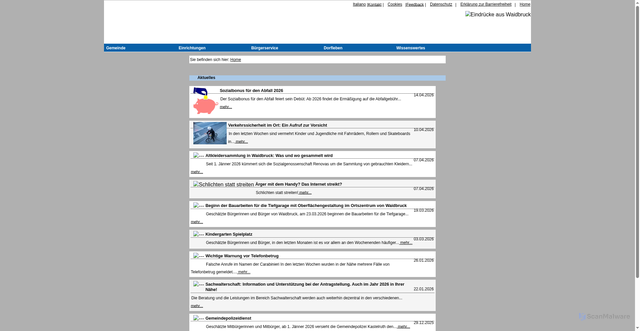 Security scan screenshot of https://www.waidbruck.it/system/web/default.aspx?sprache=1