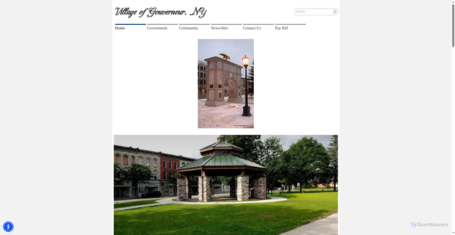 Security scan screenshot of https://www.villageofgouverneurny.gov/