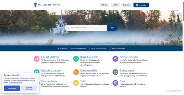 Security scan screenshot of https://www.trelleborg.se/