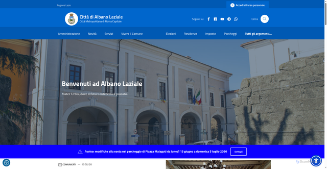 Security scan screenshot of https://www.comune.albanolaziale.rm.it