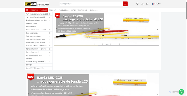 Security scan screenshot of https://top-led.ro
