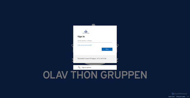 Security scan screenshot of https://olavthon.imagevault.media/