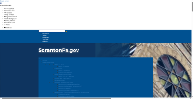 Security scan screenshot of https://scrantonpa.gov/